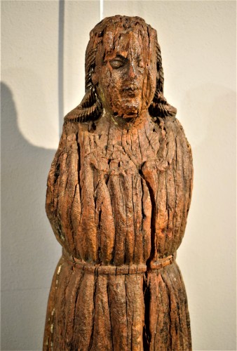 XIe au XVe siècle - La Vierge - sculpture médiévale en bois, France début du XVe siècle